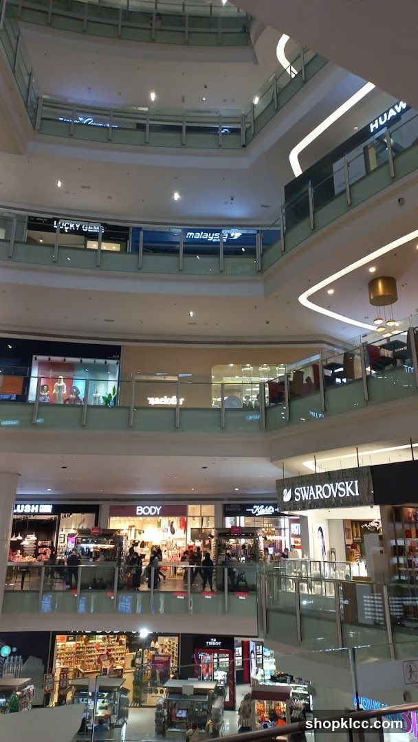 Interior of a multi-level shopping mall