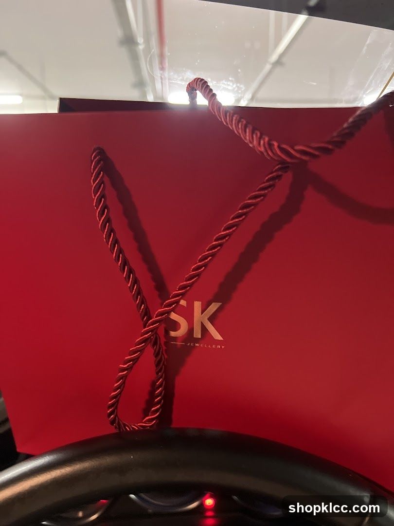 Red Shopping Bag with Logo