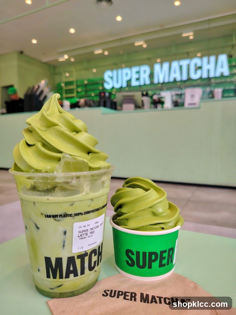 Matcha Soft Serve and Drink