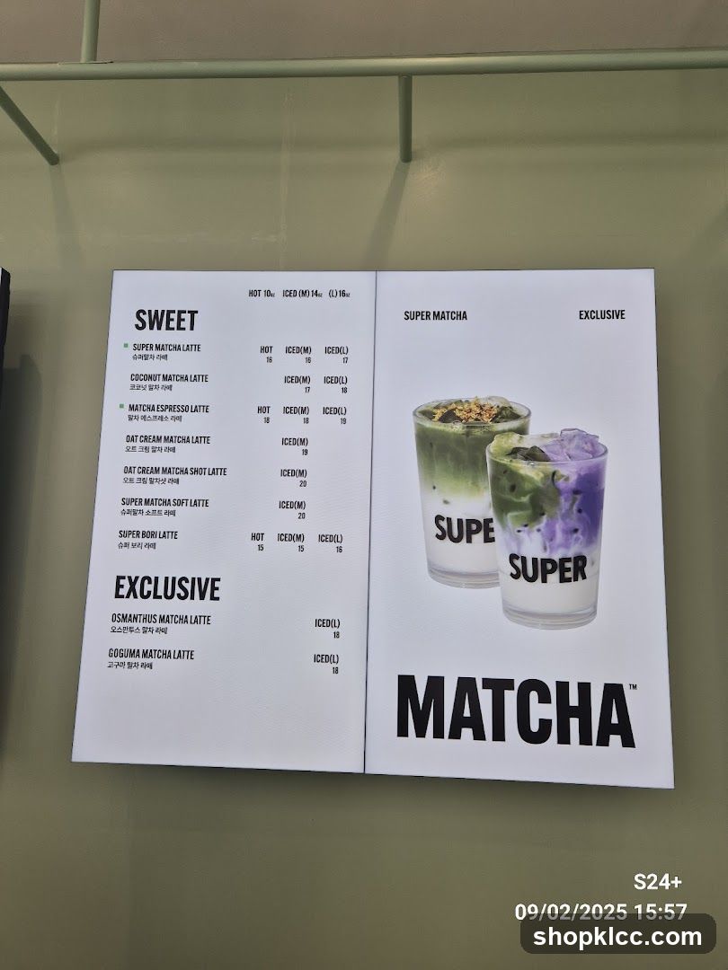 Matcha Menu