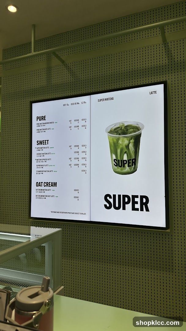 Super Matcha Menu