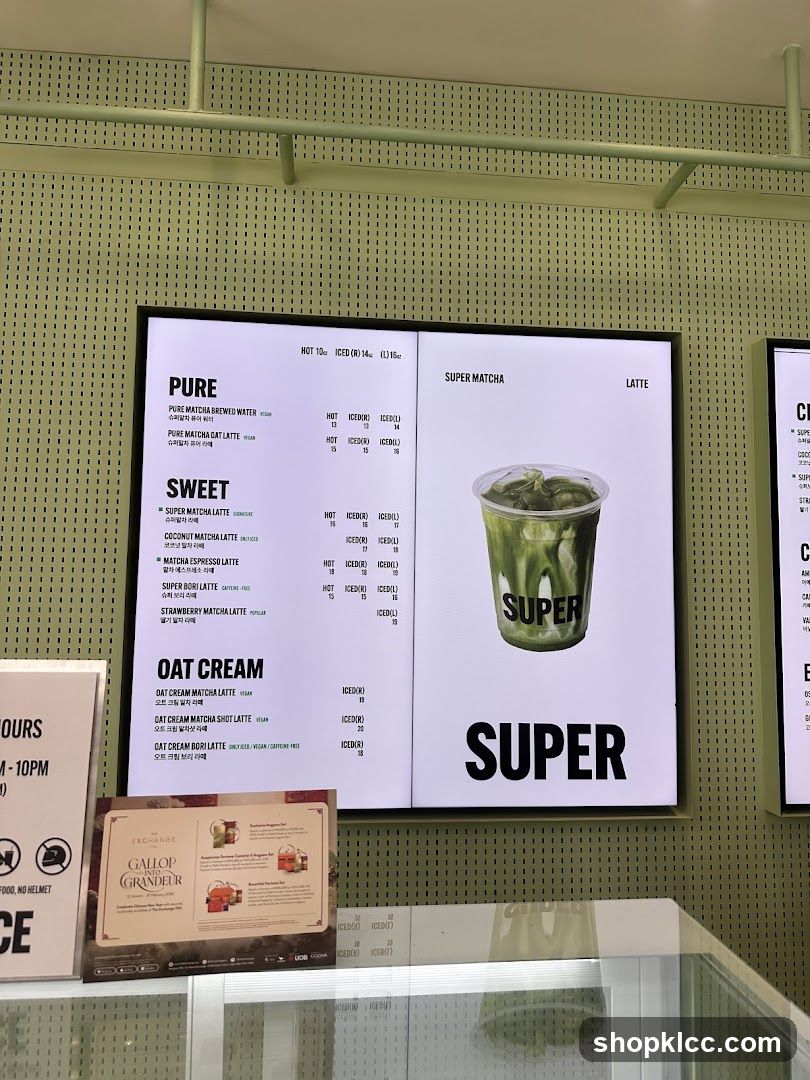 Super Matcha Menu