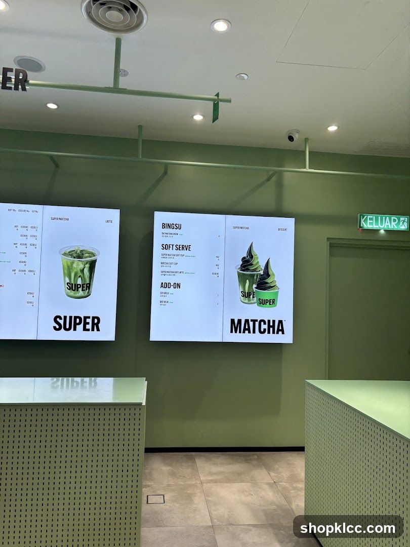 Matcha Dessert Menu