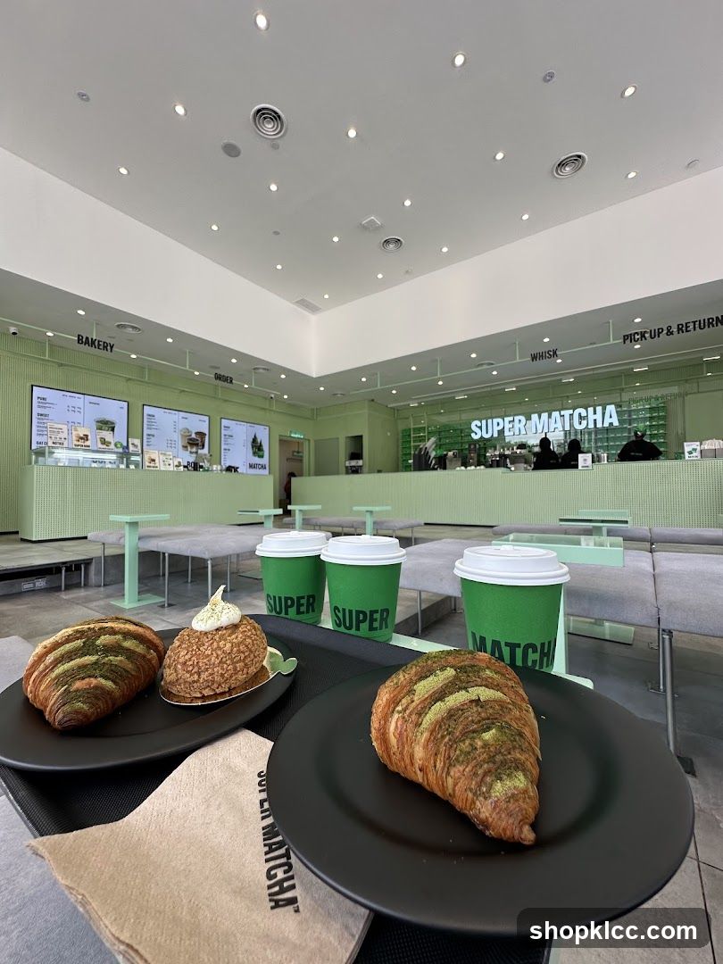 Matcha Pastries and Drinks