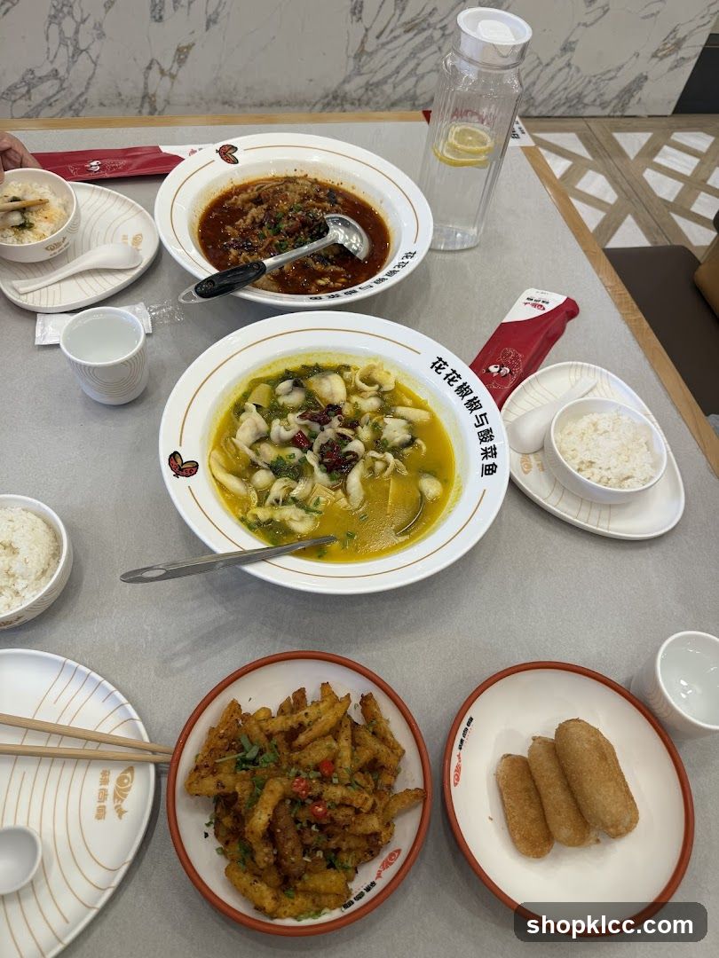 Table with Chinese Food