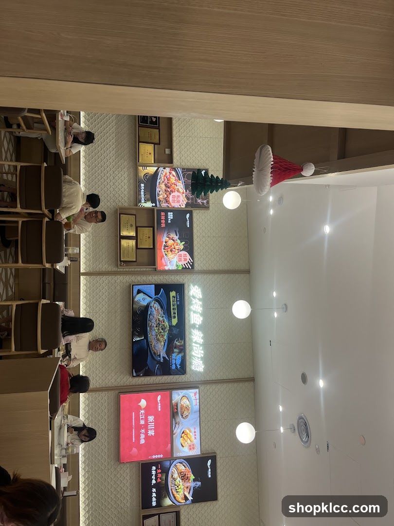 Restaurant Interior with Food Displays