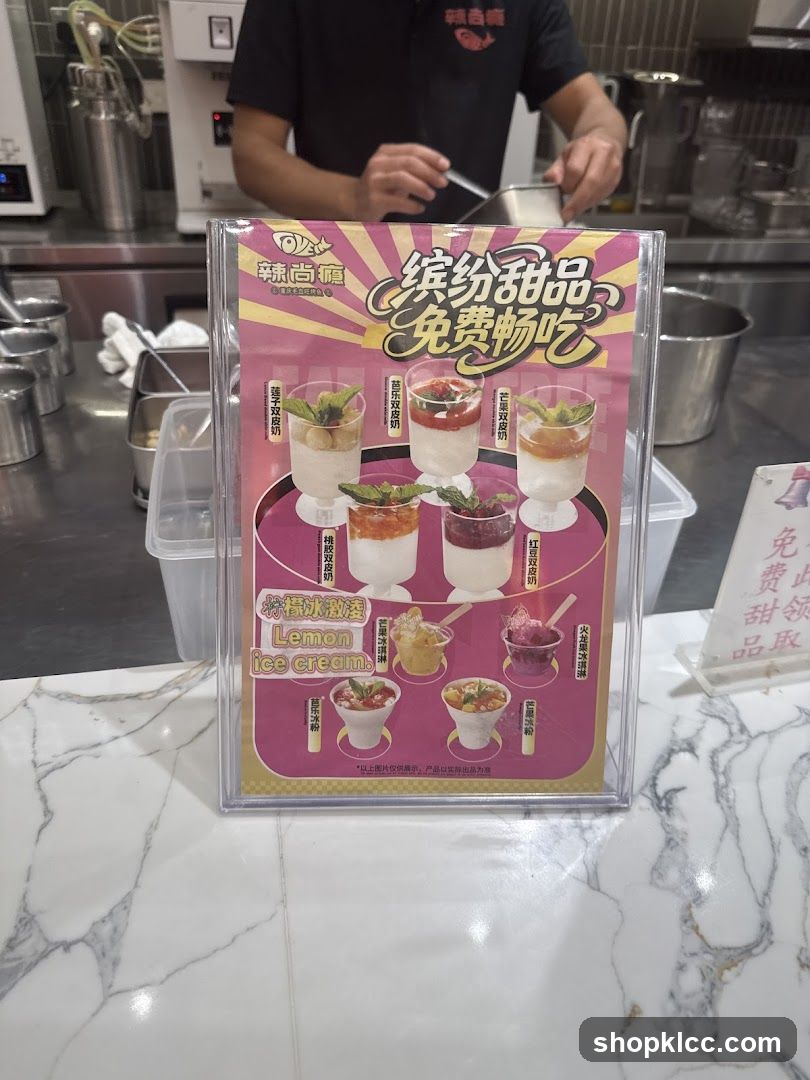 Dessert Menu