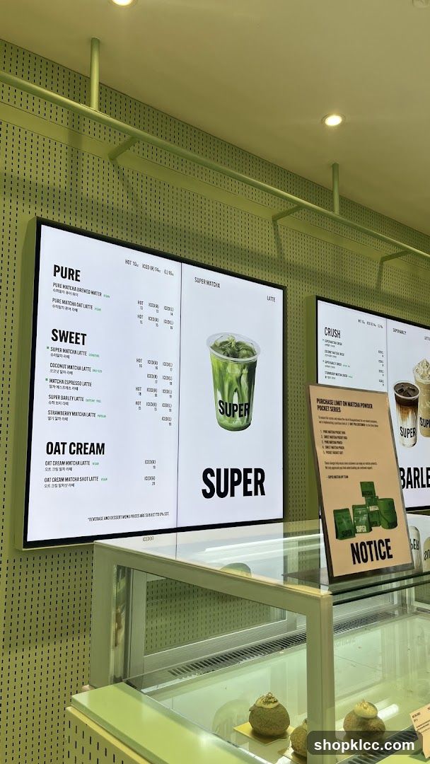 Super Matcha Menu