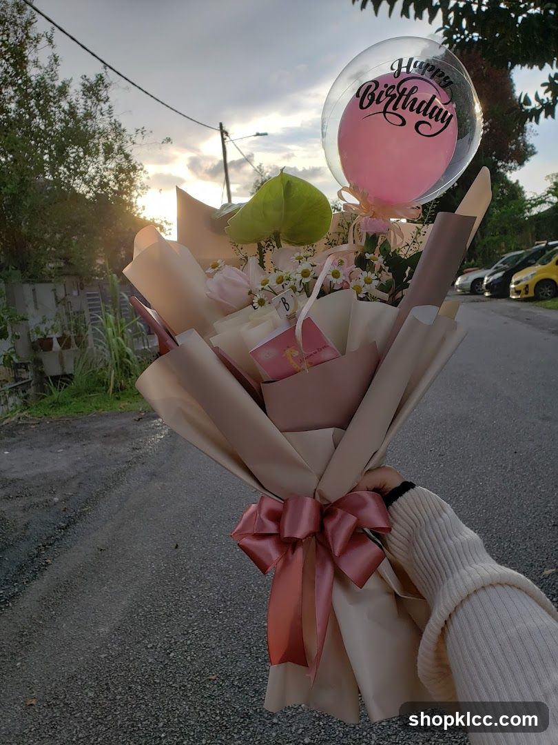 Birthday Bouquet with Balloon