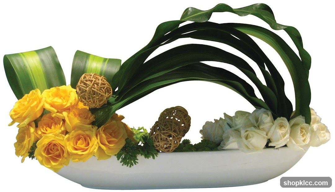 Floral Arrangement in White Bowl