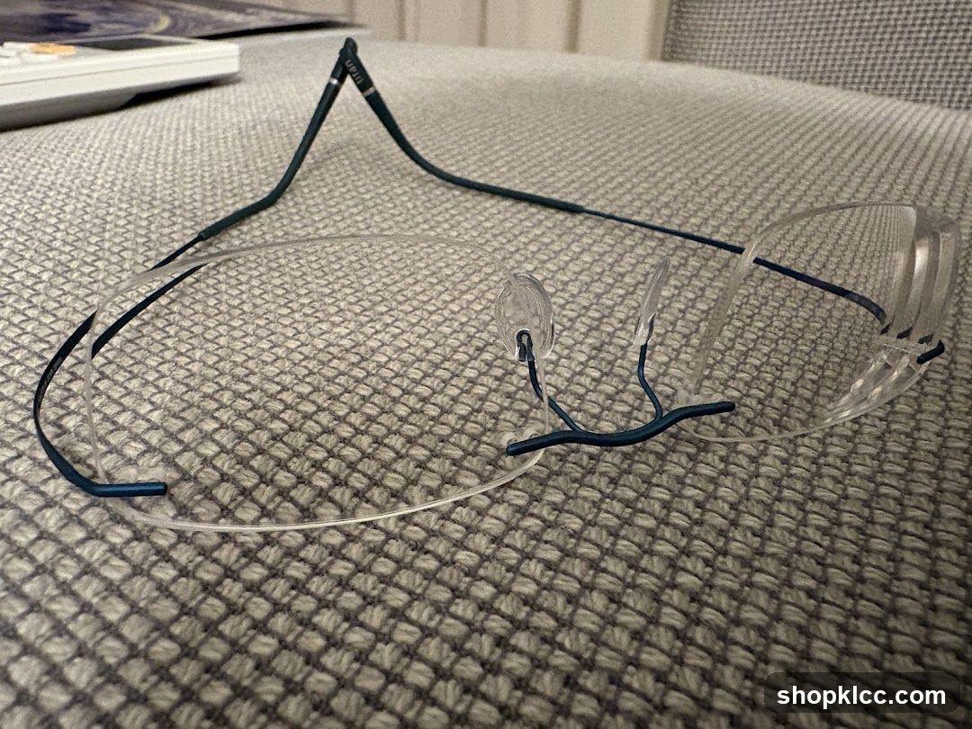 Safety Glasses on Fabric Surface