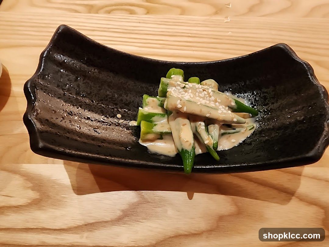 Okra with Sesame Dressing