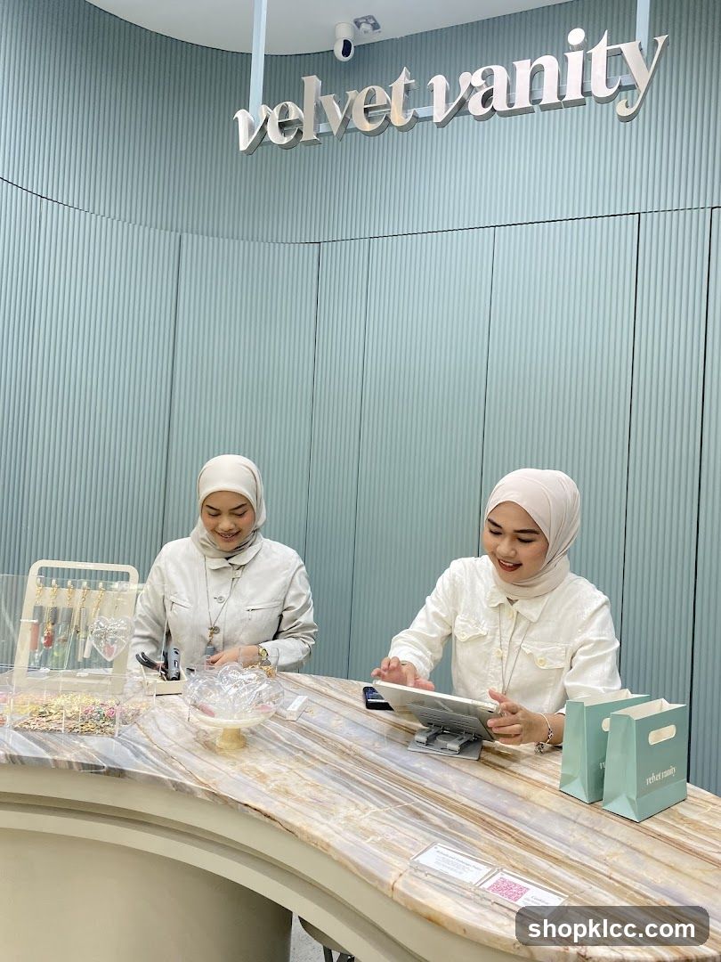 Velvet Vanity Counter
