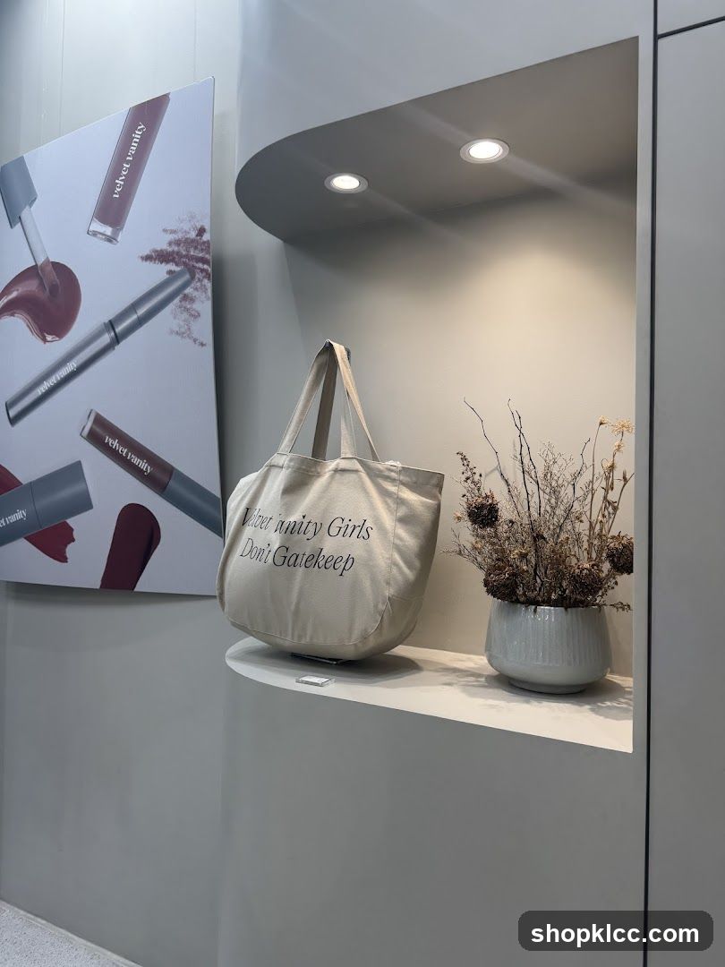 Cosmetics Display with Tote Bag