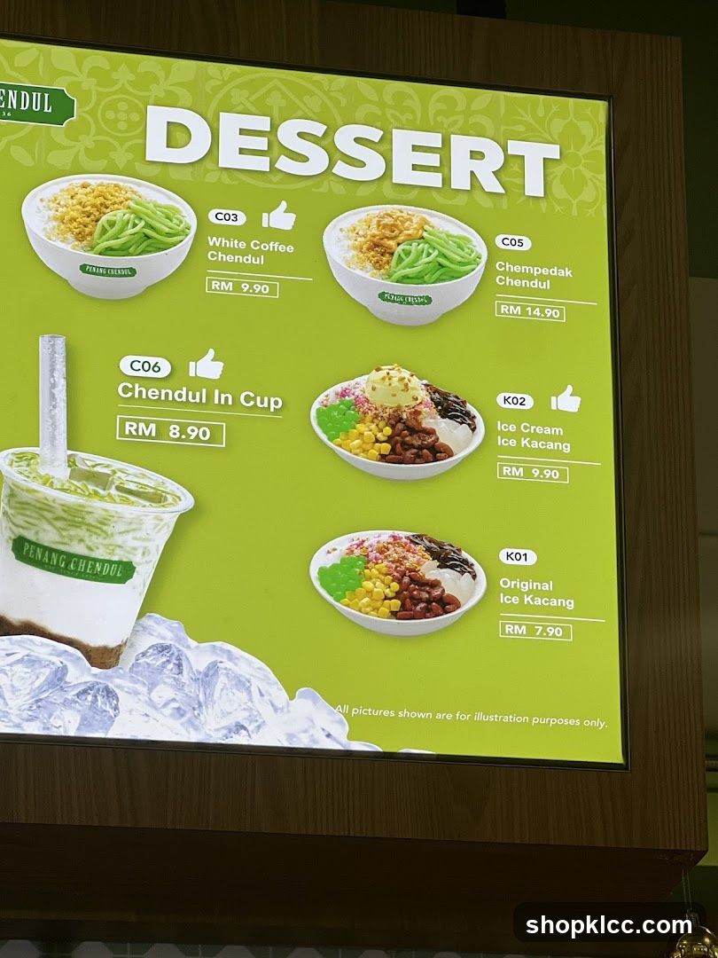 Dessert Menu
