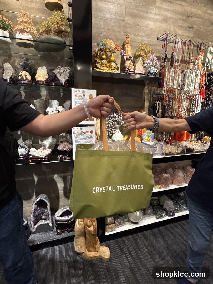 Shopping Bag with Crystal Treasures Logo