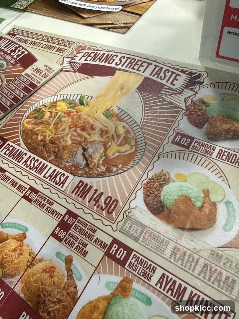 Penang Street Taste Menu