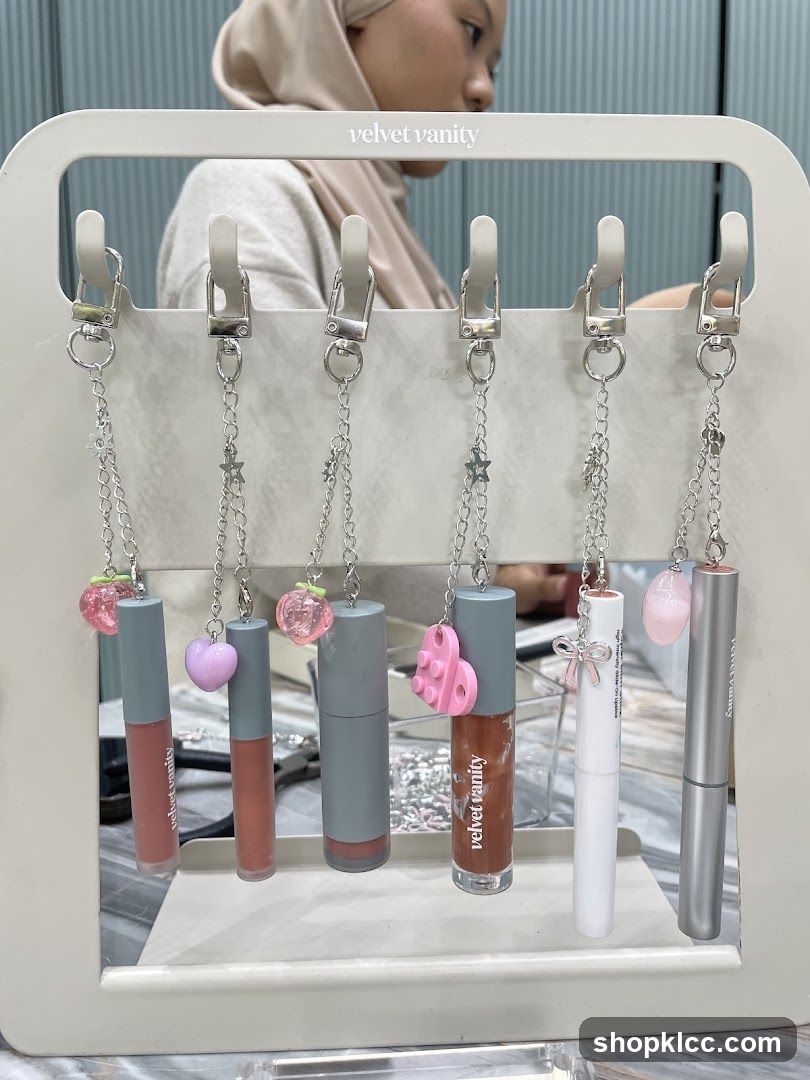 Lip Gloss Display with Charms