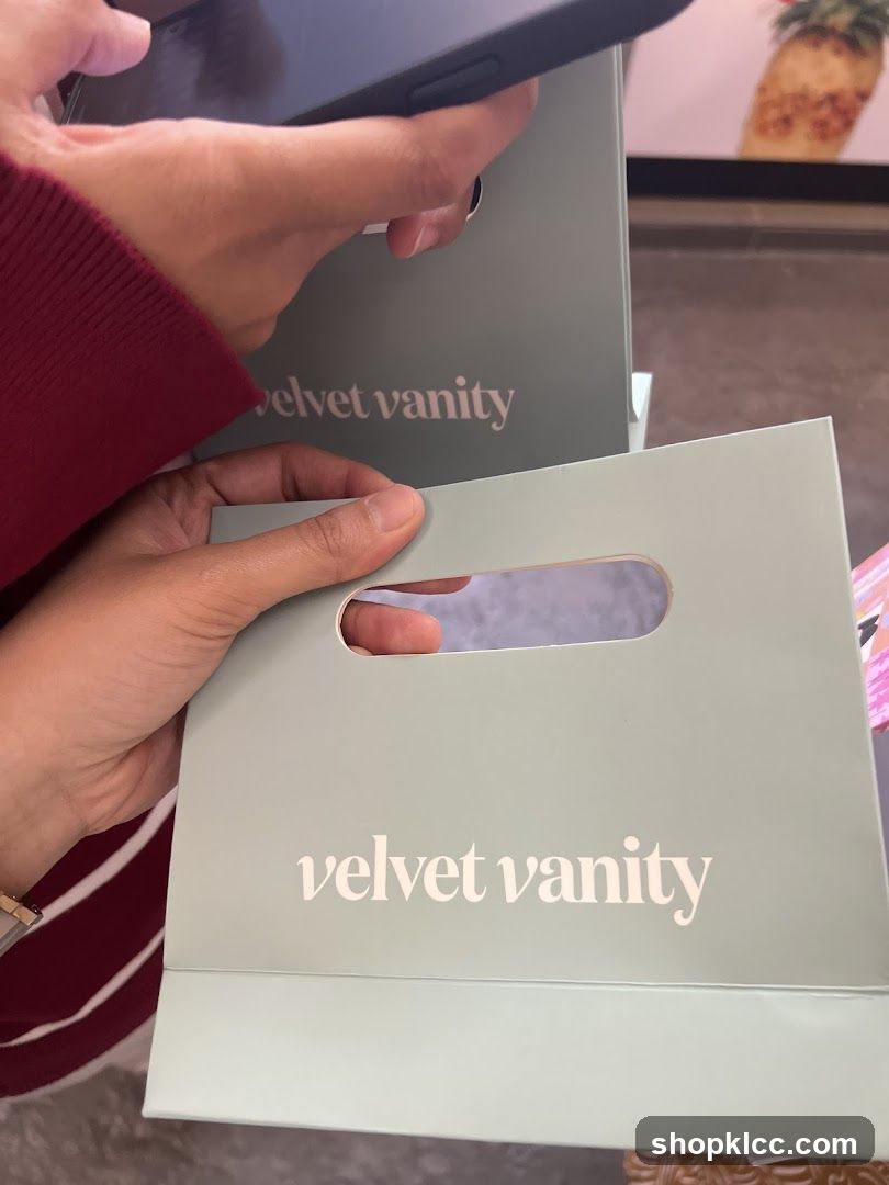 Velvet Vanity Shopping Bags