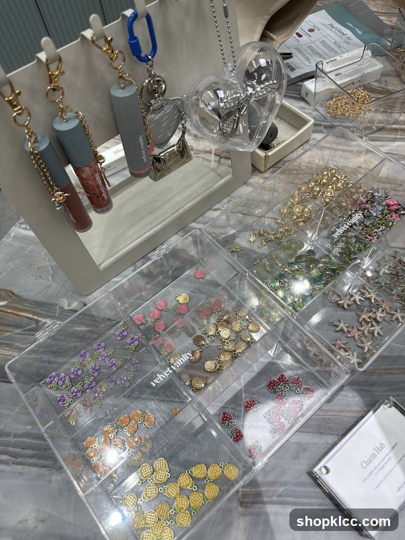 Charms and Accessories Display