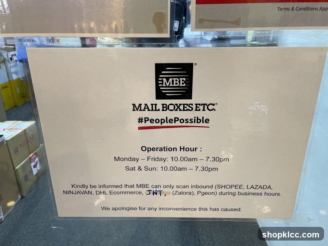Mail Boxes Etc. Operation Hours
