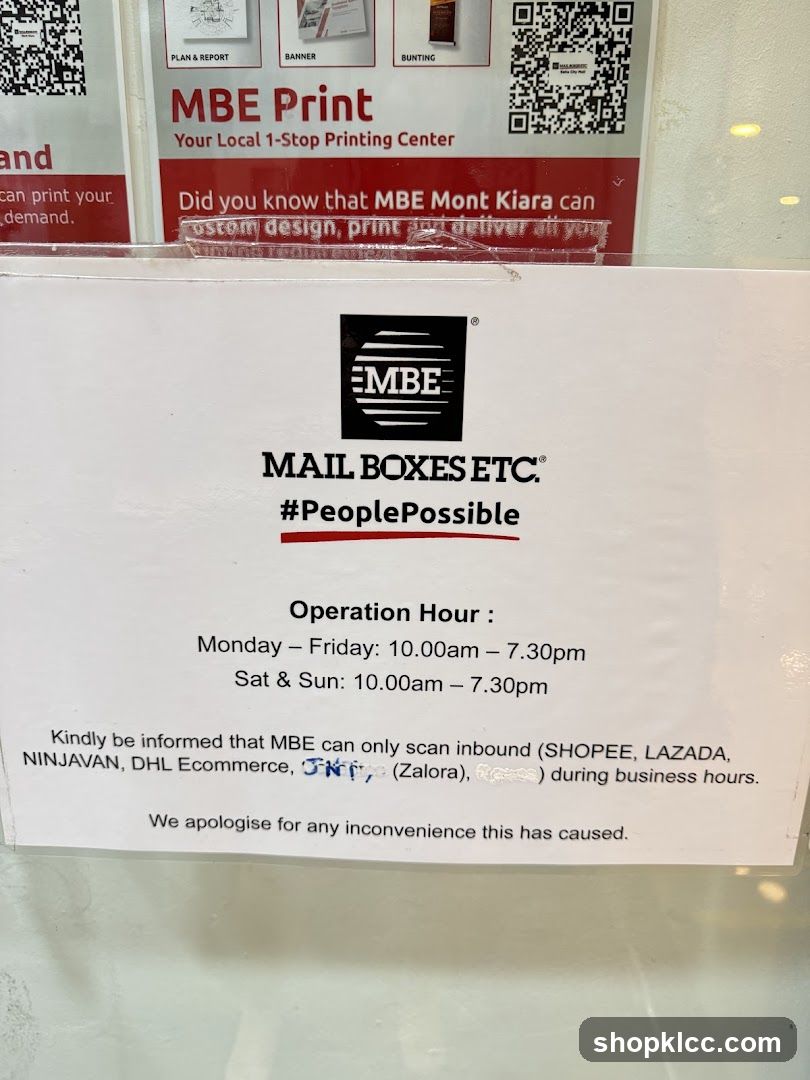 MBE Print Information Sign