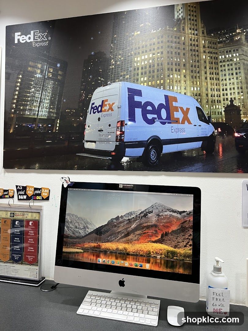 FedEx Express Van Poster and Computer Setup