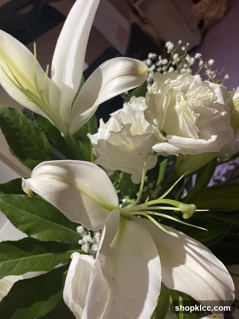White Lilies and Roses
