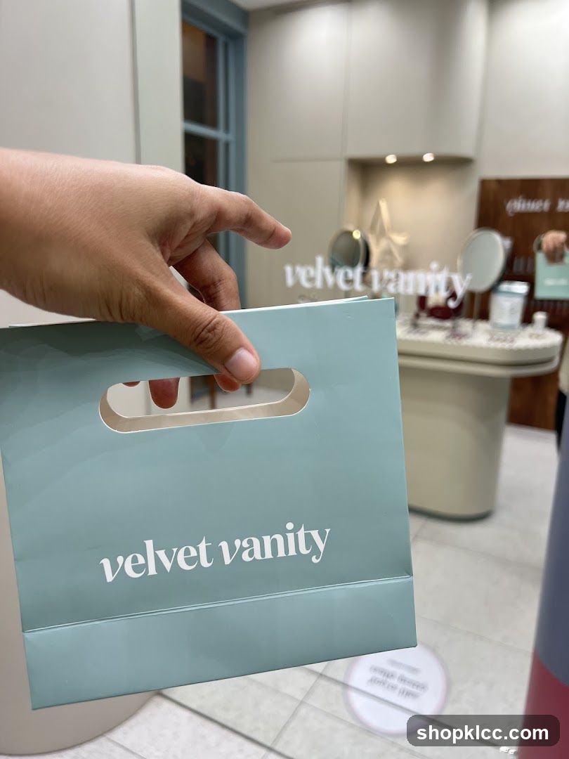 Velvet Vanity Shopping Bag