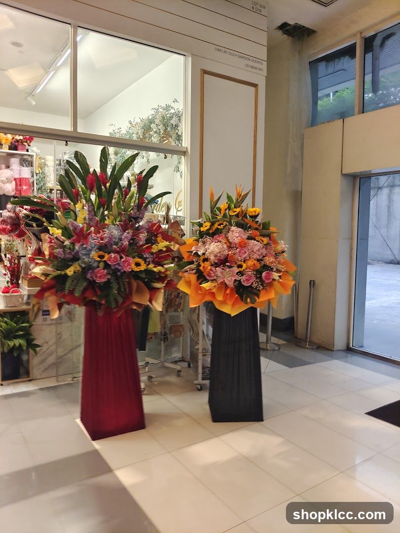 Flower Arrangements Outside Shop