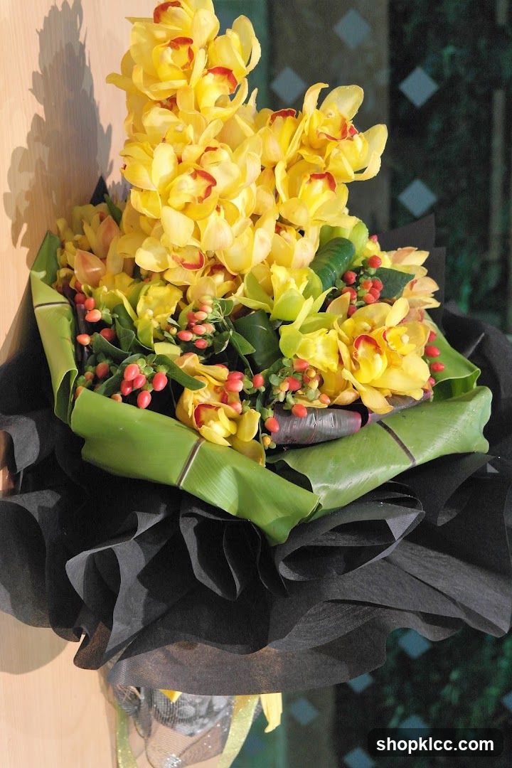 Yellow Orchid Bouquet
