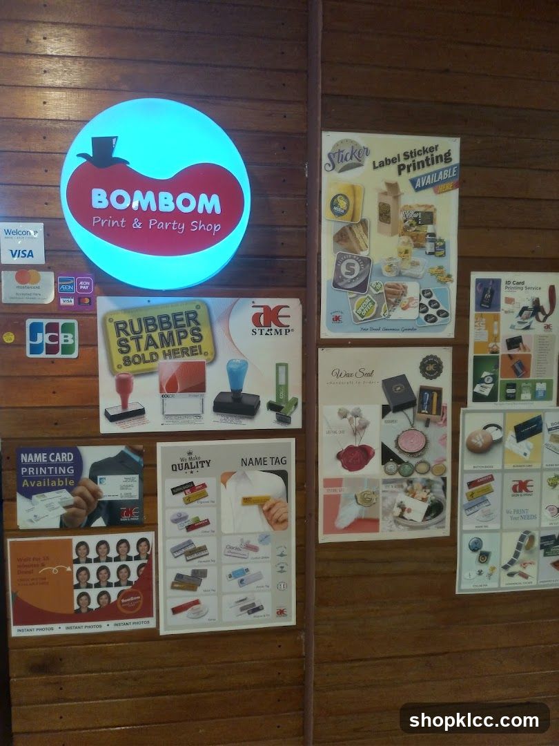 Print and Party Shop Display