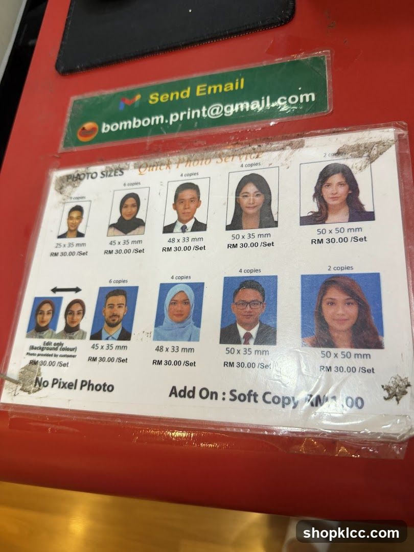 Quick Photo Service Price List