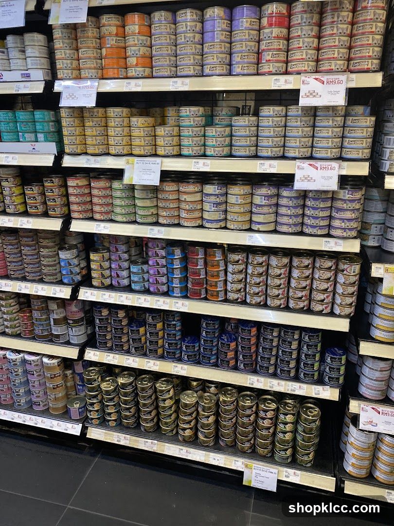 Canned Cat Food Display