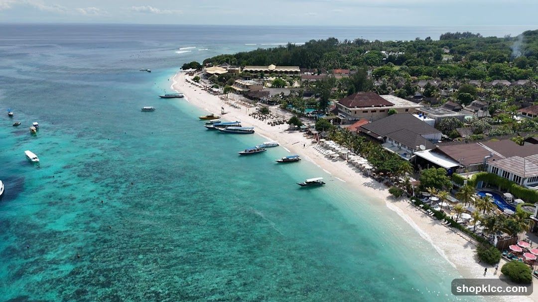 Tropical Beach Resort with Boats