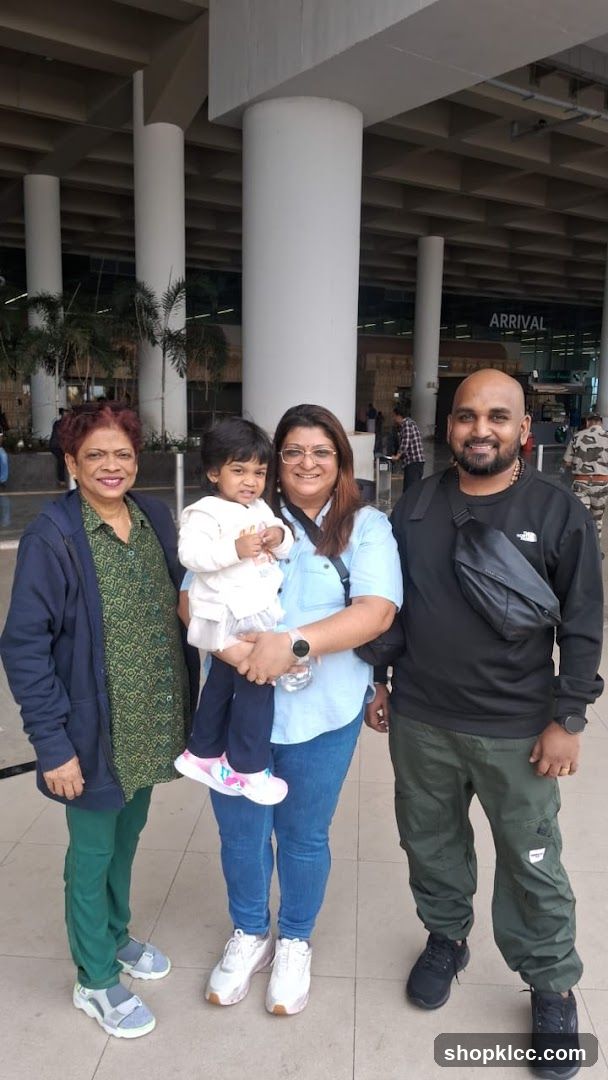 Family at Airport Arrival Area