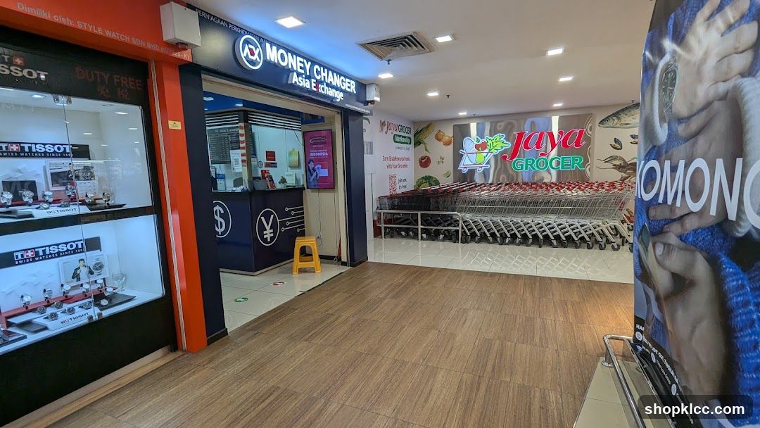 Money Changer and Grocery Store Entrance