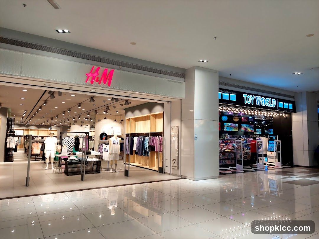 H&M and Toy World Storefronts
