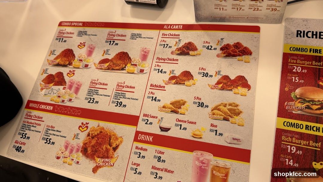 Richeese Menu