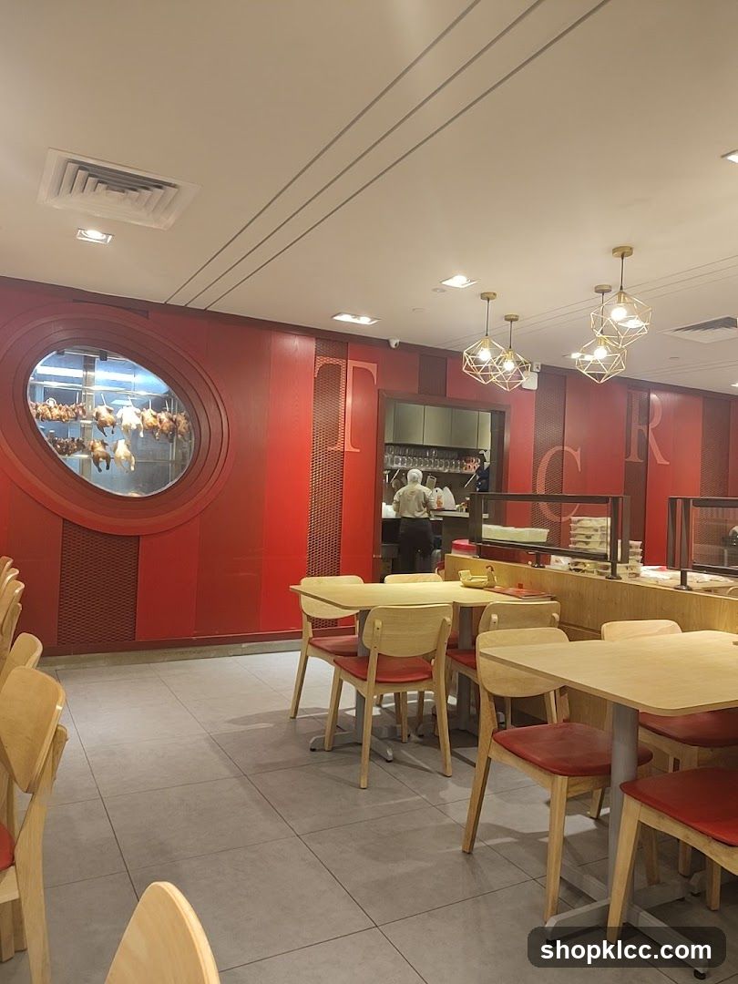 Restaurant Interior with Roasted Ducks