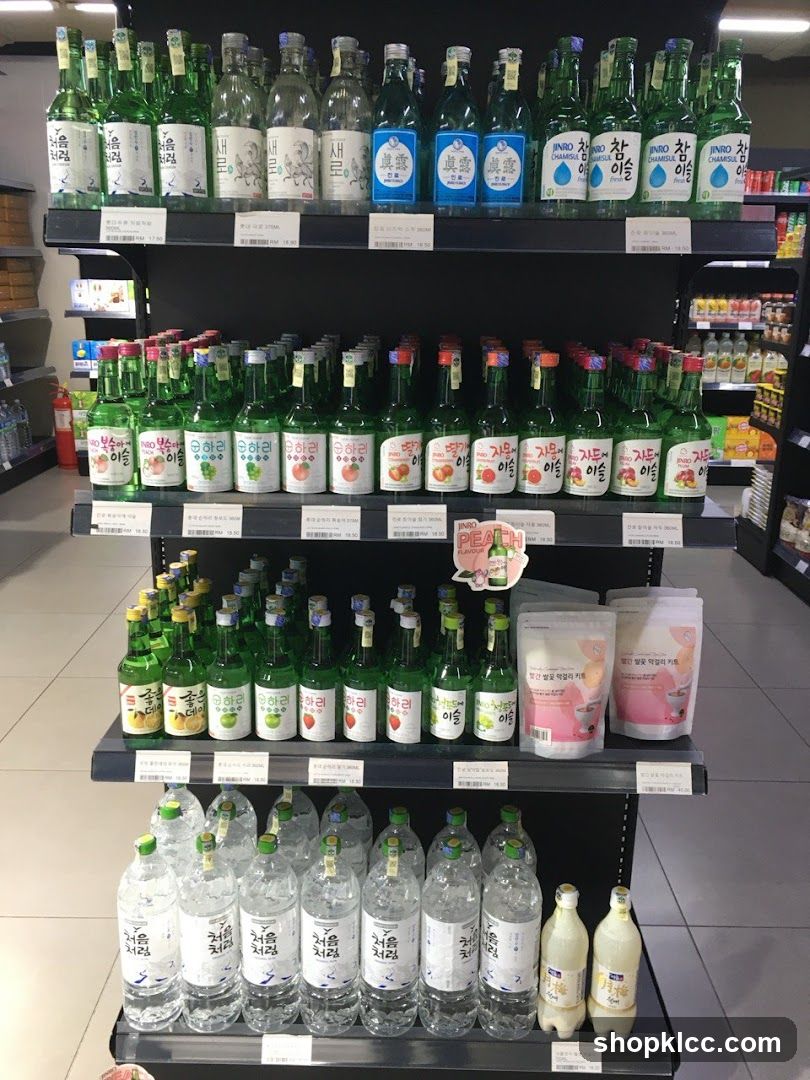 Bottles of Korean Soju and Makgeolli