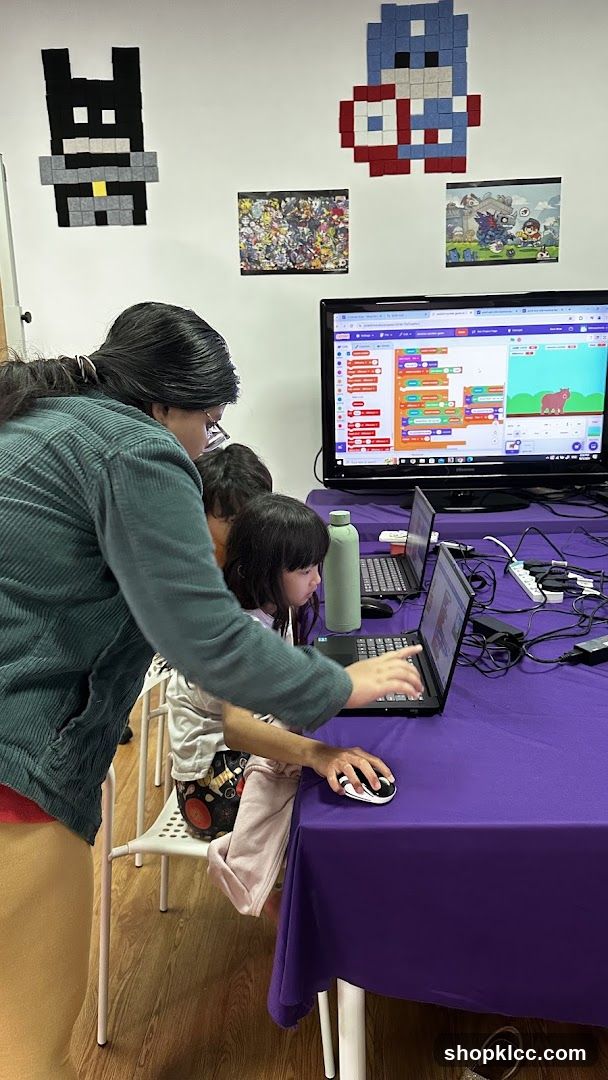 Children learning to code