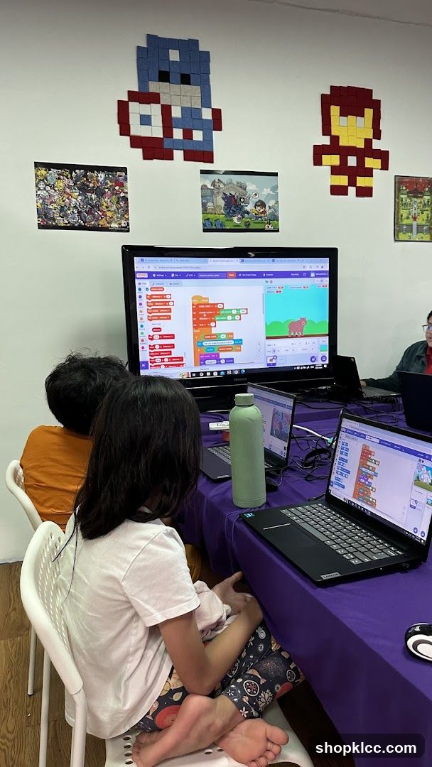 Children learning to code