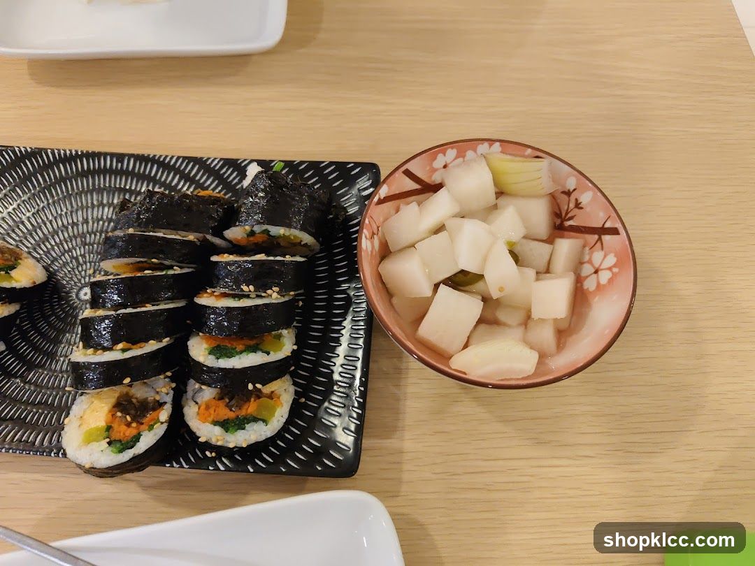 Kimbap and Pickled Radish
