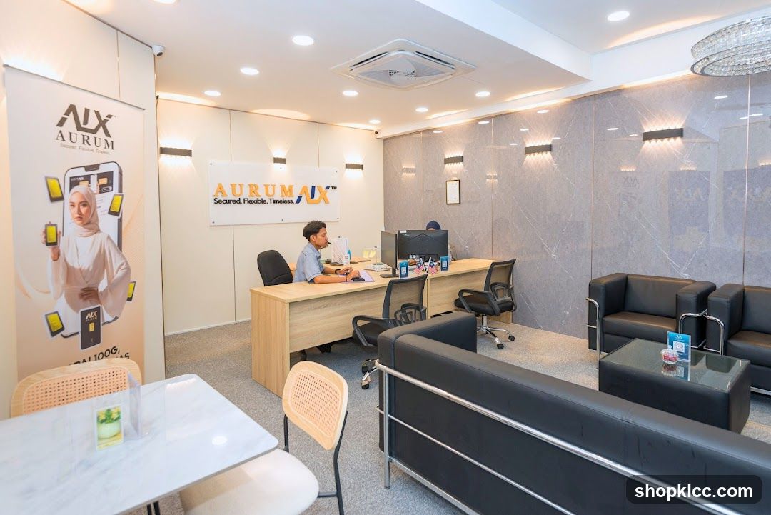 Office Interior with Staff and Seating Area
