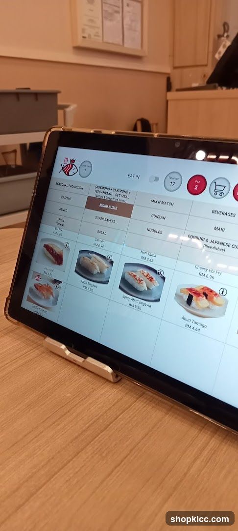 Nigiri Sushi Menu