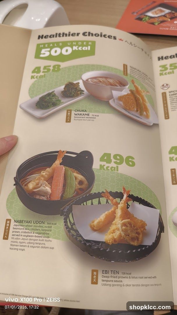 Healthier Choices Meals Under 500 Kcal