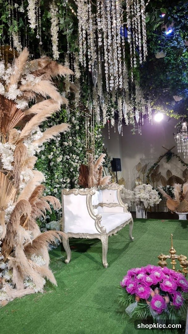 Ornate Seating Area with Floral Decor
