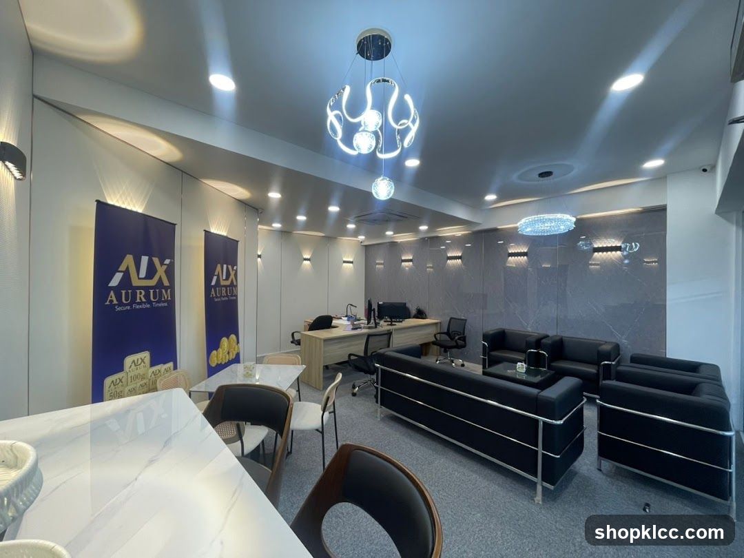 Office Interior with Banners