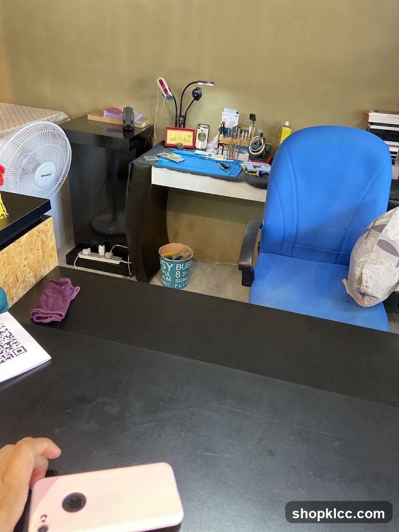 Repair desk setup